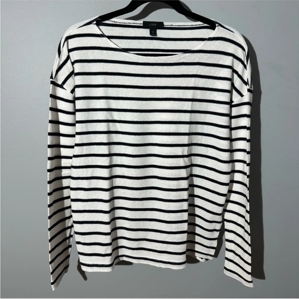 J. Crew Stripe Boat Neck Top - Image 2