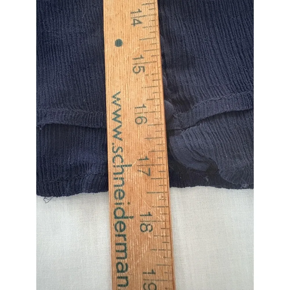 Boston Proper Blouse Womens 4 Navy Blue Silk Sheer Button Front Whimsy Luxury - Image 12