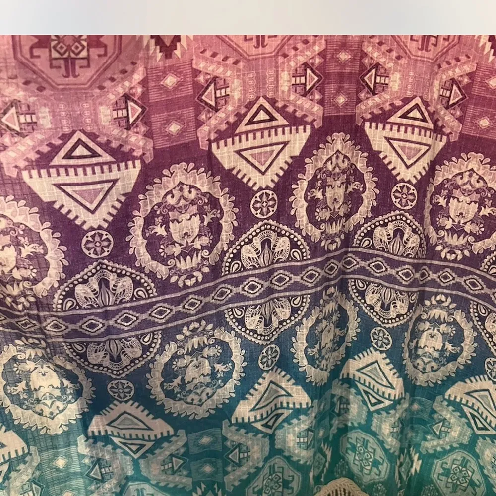 Multicolor Embroidered Dress Yellow Size L - Image 7