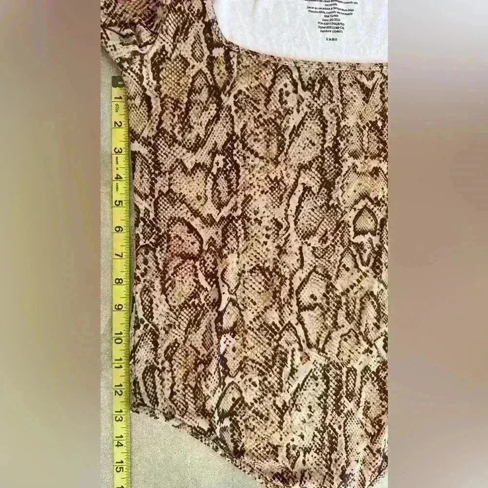 Sofia Jeans by Sofia Vergara Women's Long Sleeve Printed Bodysuit (449) Brown Size L - Image 13