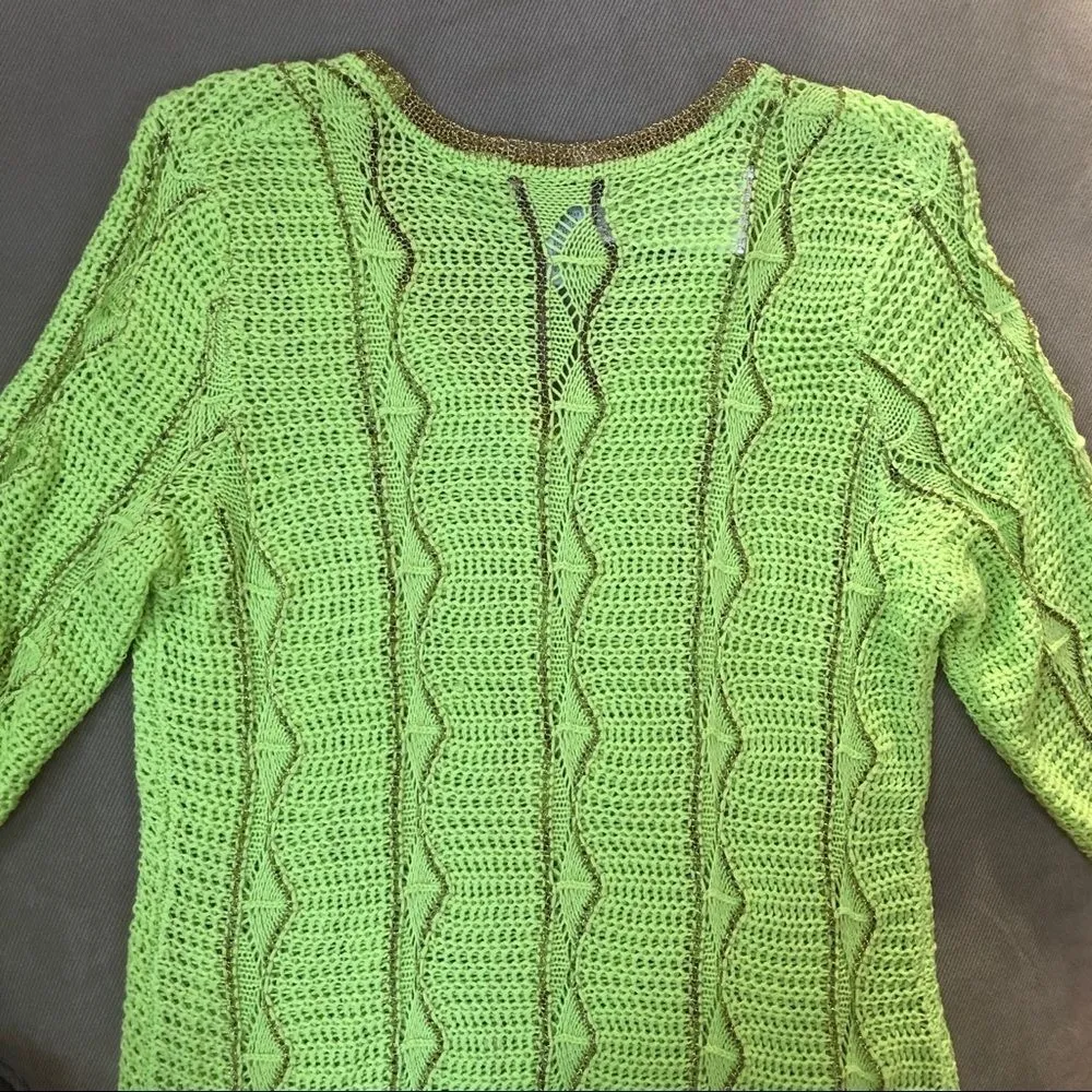 Alberto Makali 🆕  Sweater w/gold crocheted hem 🔥 - Image 7