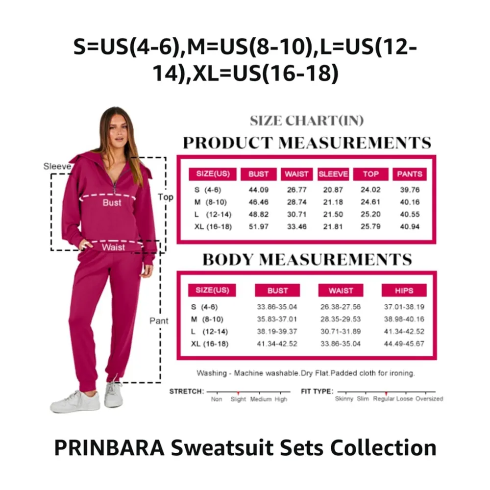 Prinbara Womens Oversized Quarter Zip Pullover Sweatshirt NWT Gray Size L - Image 8