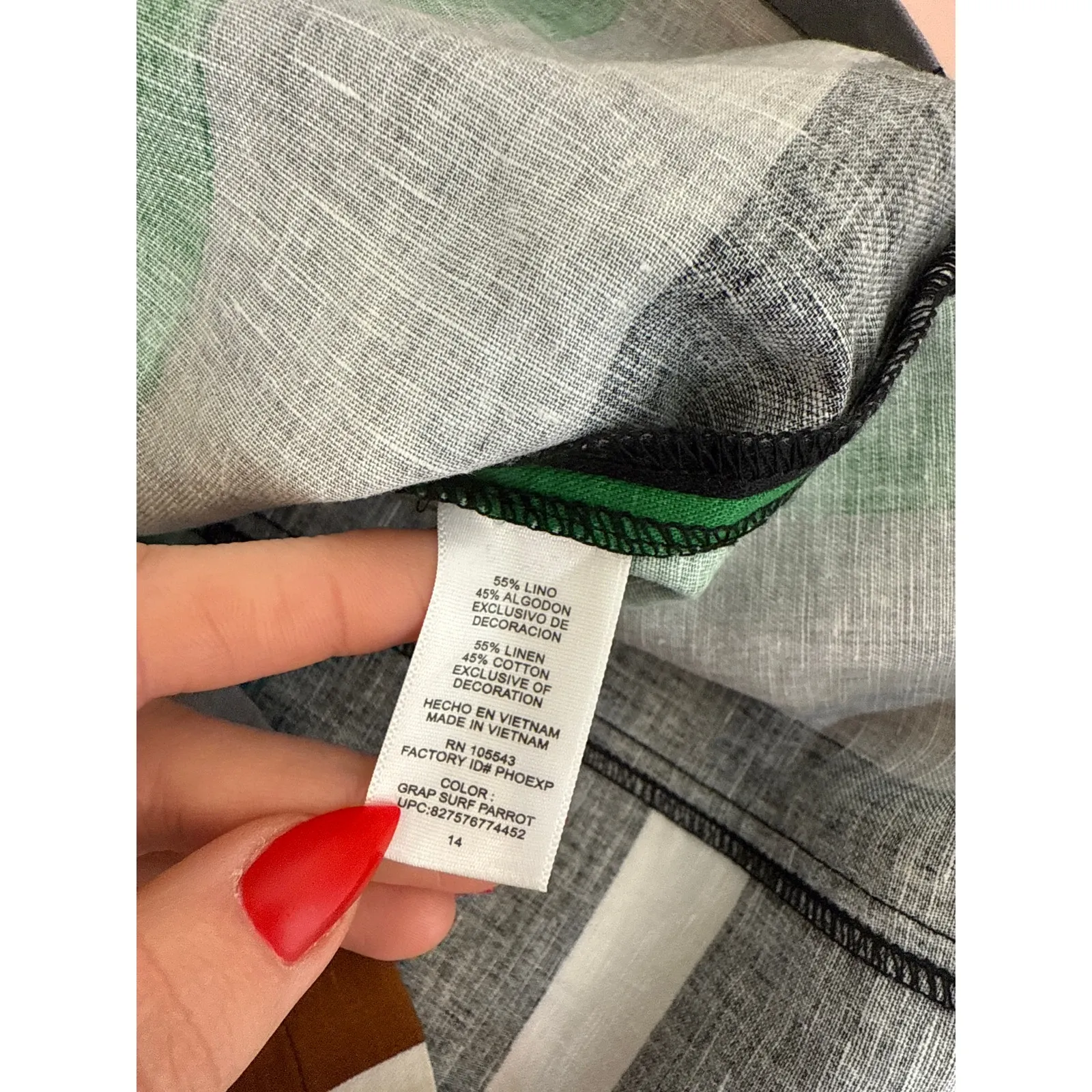 Derek Lam Linen Graphic Surf Parrot Cocktail Dress Stripe Sheath Mini Size 12 - Image 8