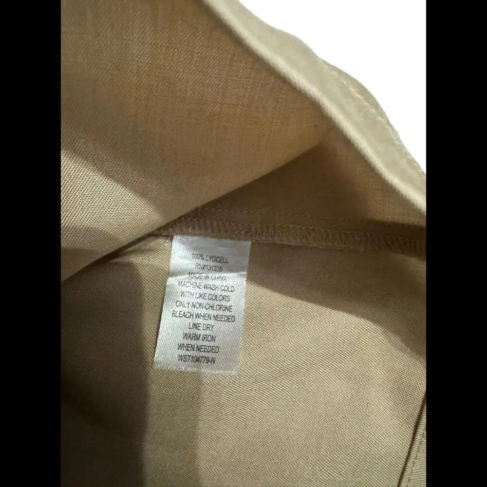 Socialite tan  paper bag waist shorts - Image 3