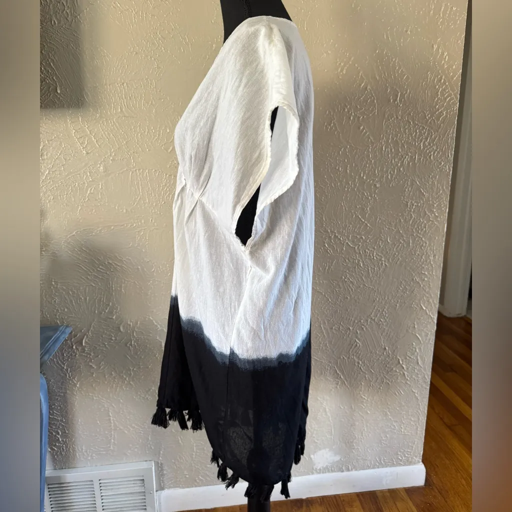 🤍Old Navy Cotton-Linen Fringe Trim Beach Cover-Up Dress🤍 ~Small - Image 6