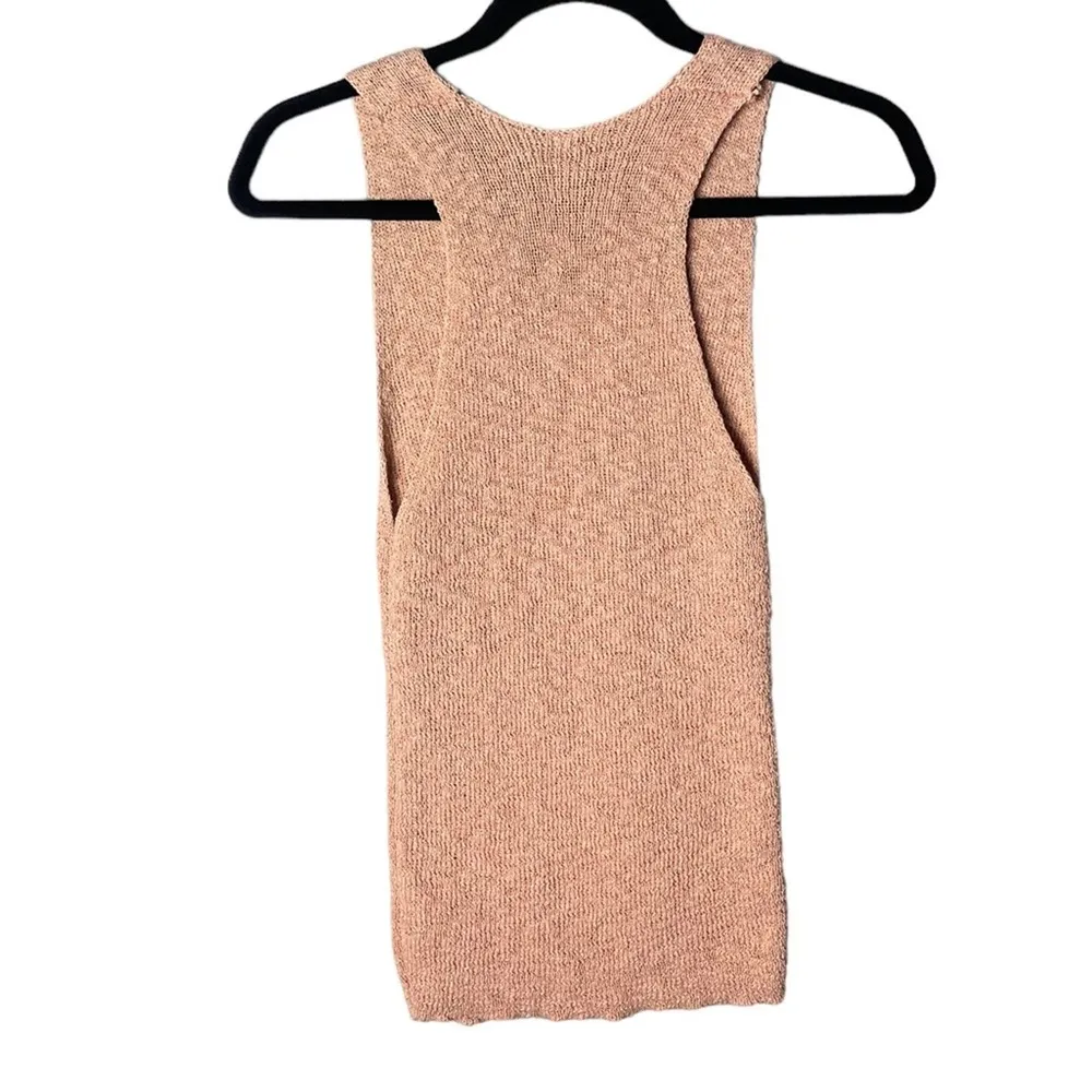 FREE PEOPLE Women’s Sz Small Top Georgia Knit Cami V Neck Stylish Tan OB754827 - Image 8