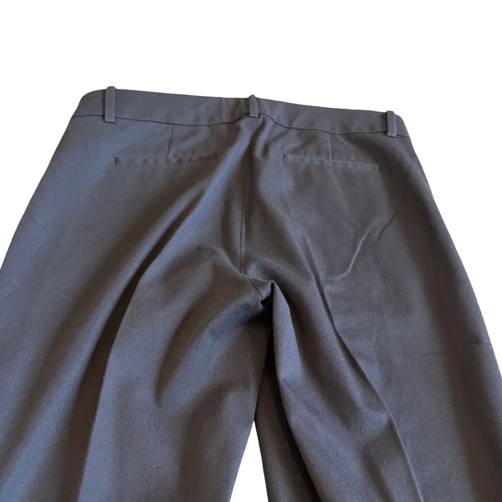J. Crew Teddie Black Cropped Kick Flare Pants Slacks Pleated Size 6 Women's - Image 11