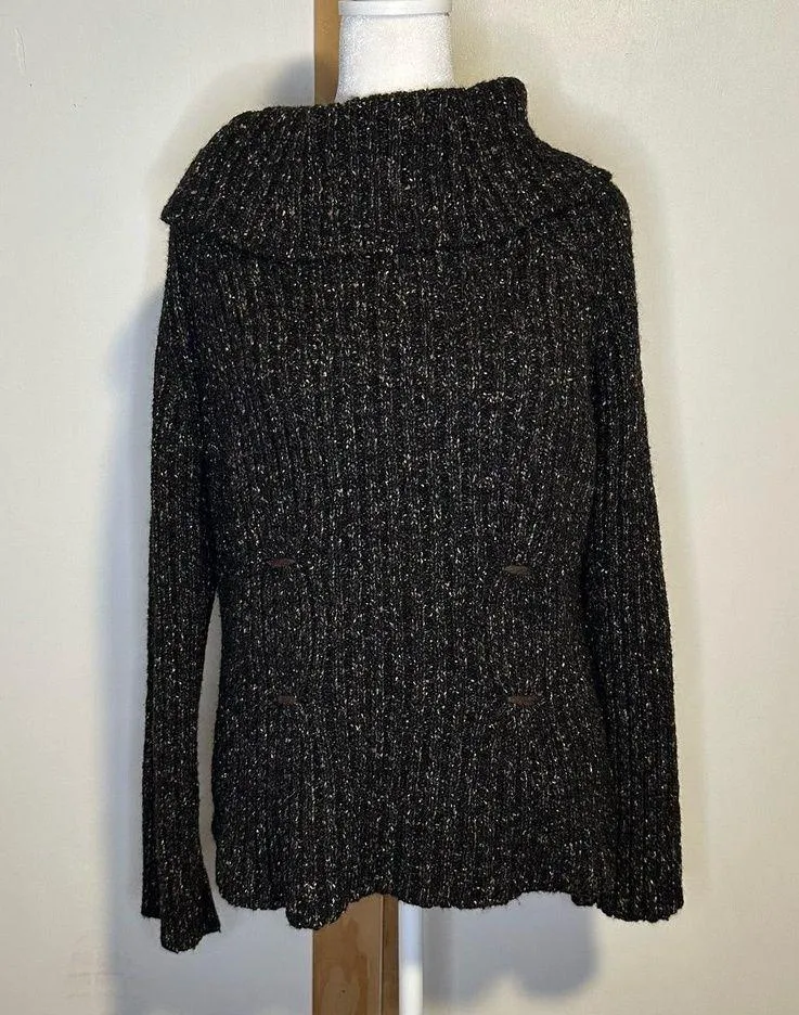 Timberland black knit turtleneck sweater size M - Image 2
