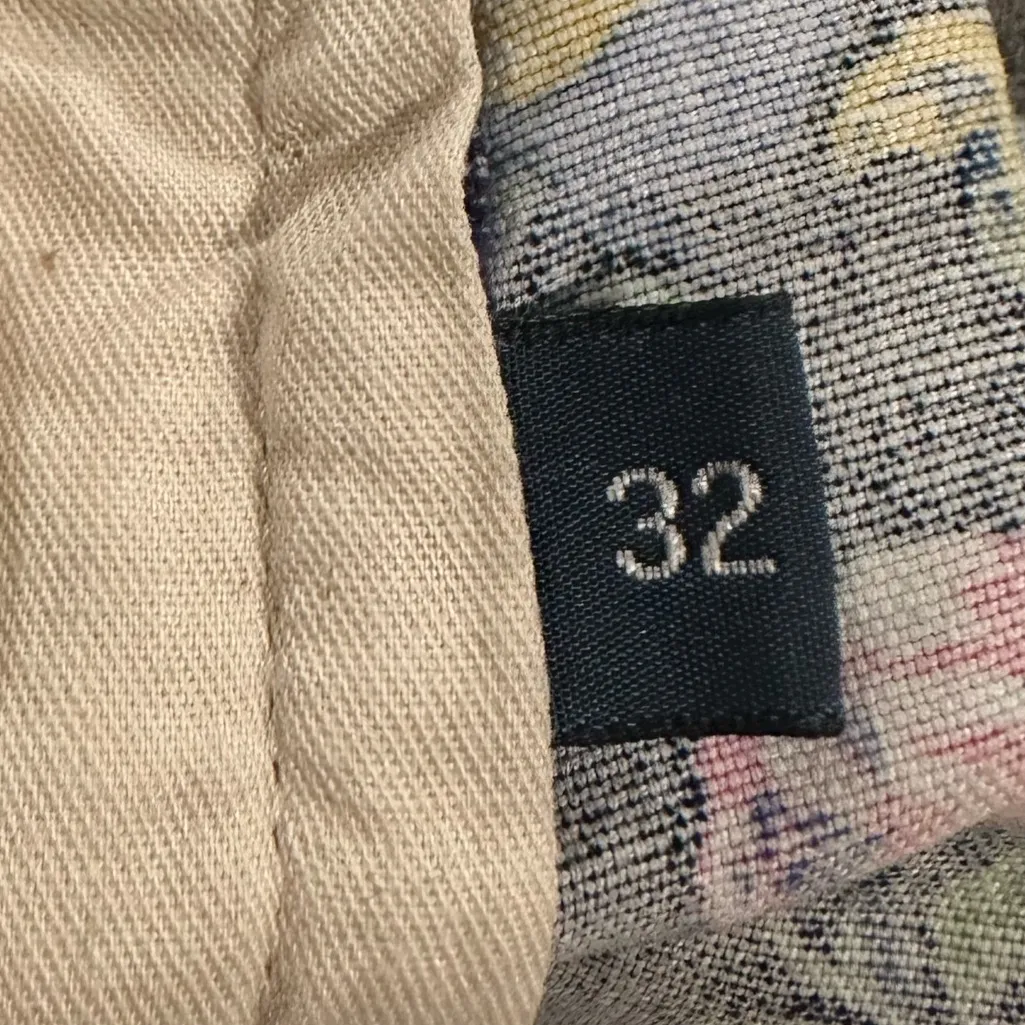 POLO RALPH LAUREN BLUE FLORAL LINEN SHORTS 32 - Image 5