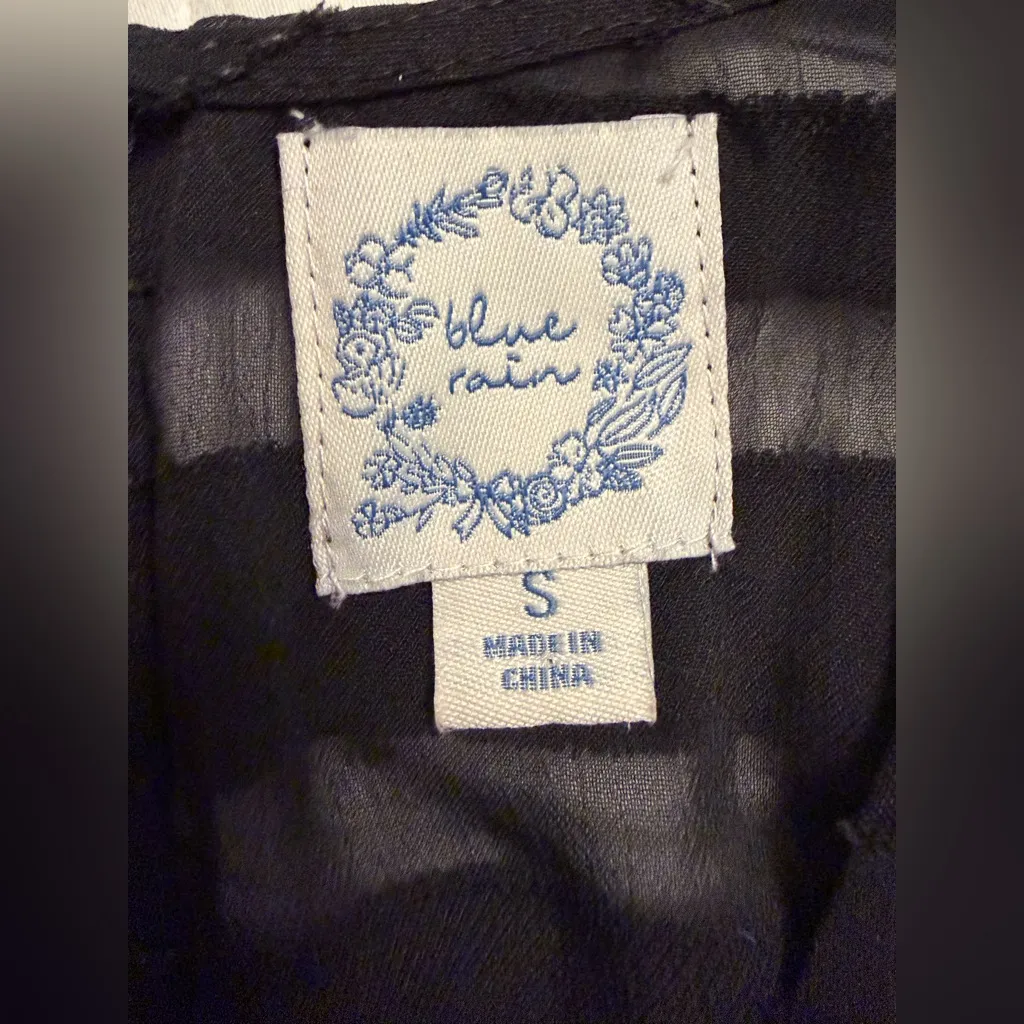 Francescas Blue Rain black textured striped romper - Image 5