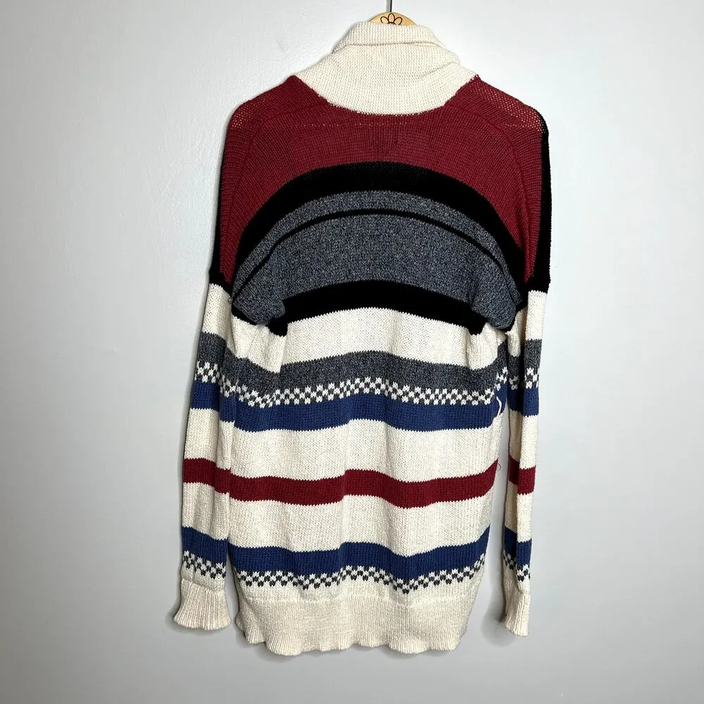American Eagle Multicolor Striped Knit Cardigan Sweater - Image 5