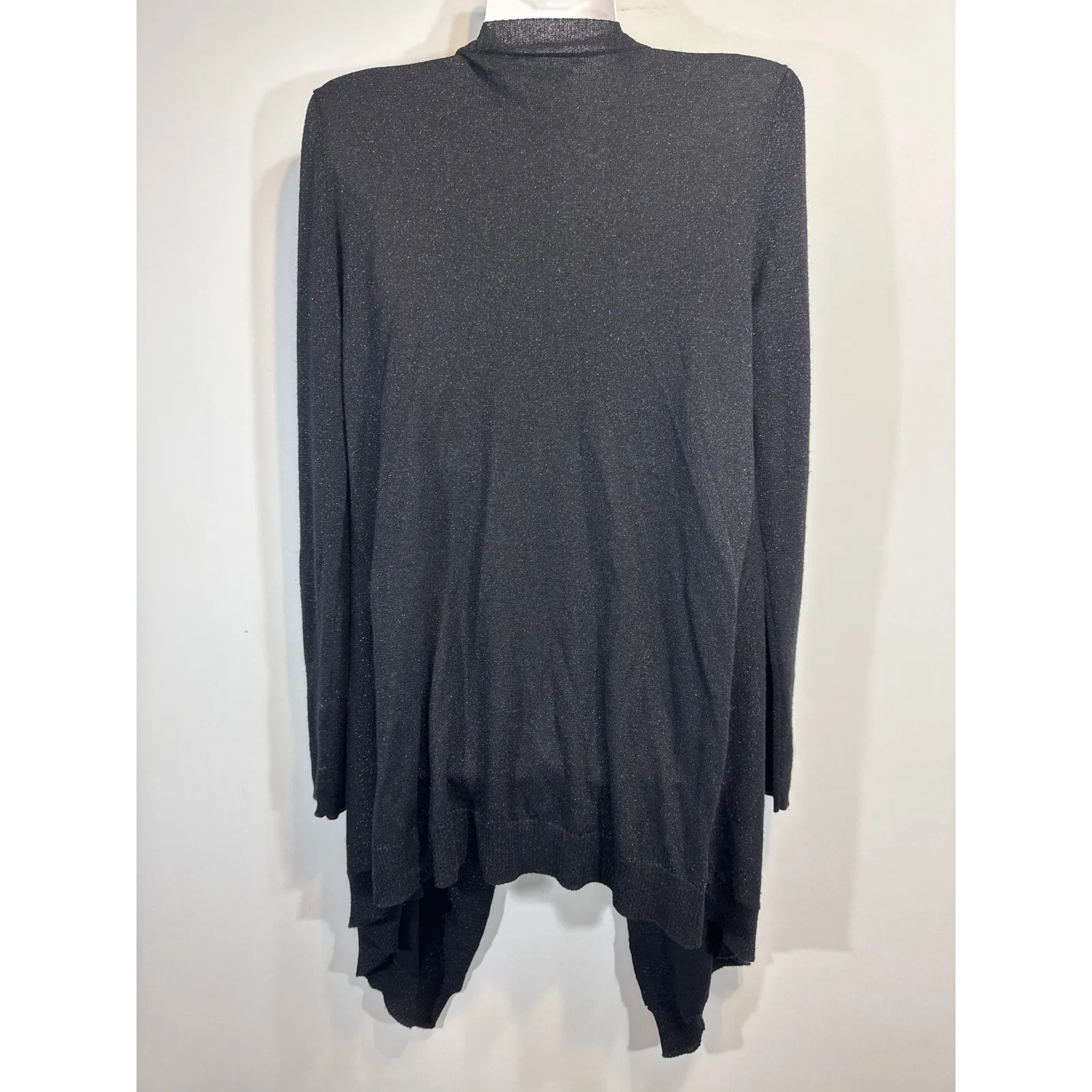 Anthropologie Velvet Silk BLEND Open Black Glitter Cardigan Womens MED Whimsical - Image 5