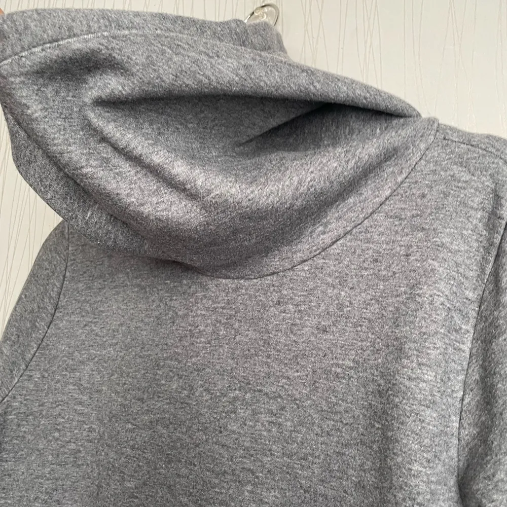 Fabletics Hoodie Sweatshirt Women's M Speckled Grey Long Sleeve Kangaroo Pocket - Image 6