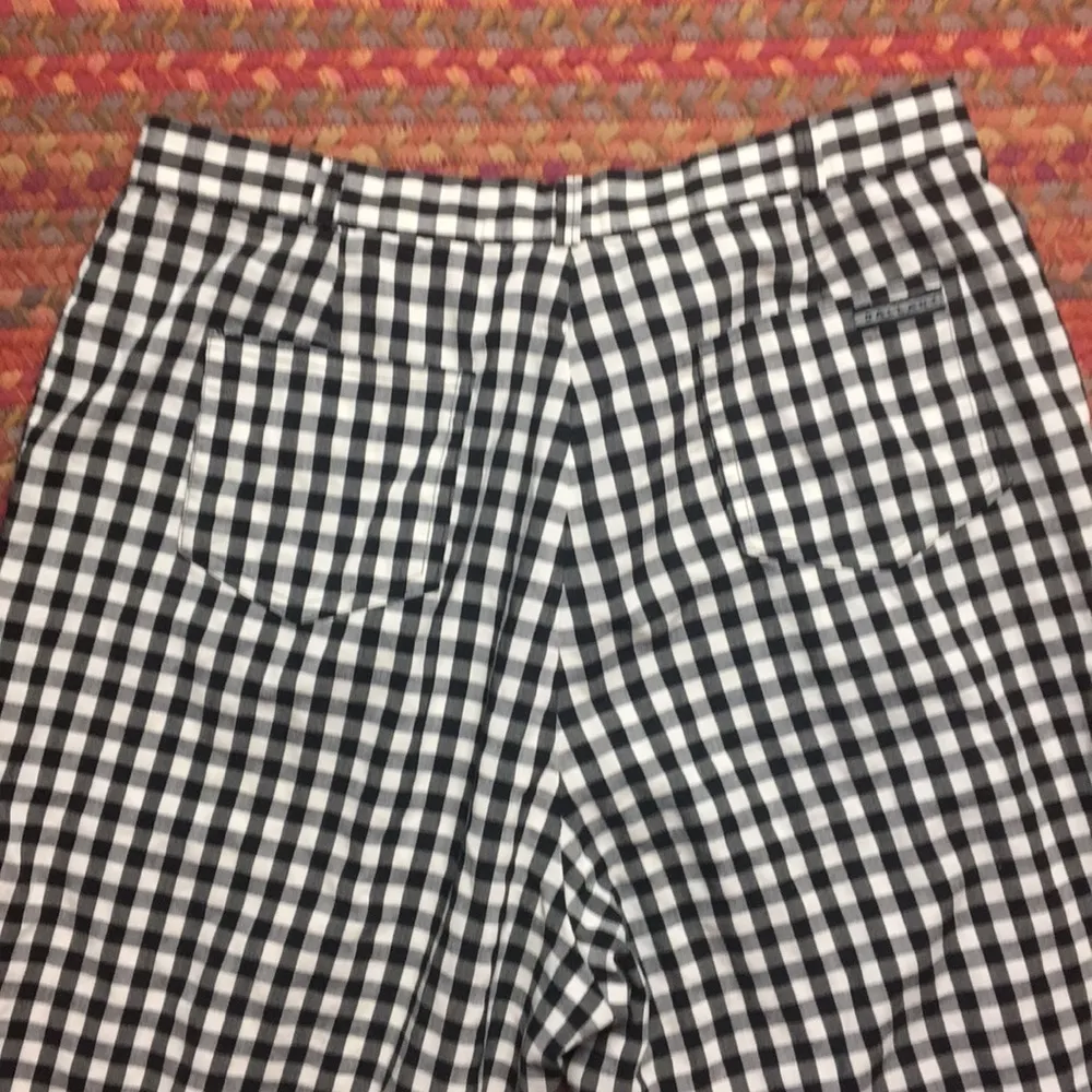 VINTAGE GINGHAM PLAID CROP PANTS Black Size 30 - Image 6