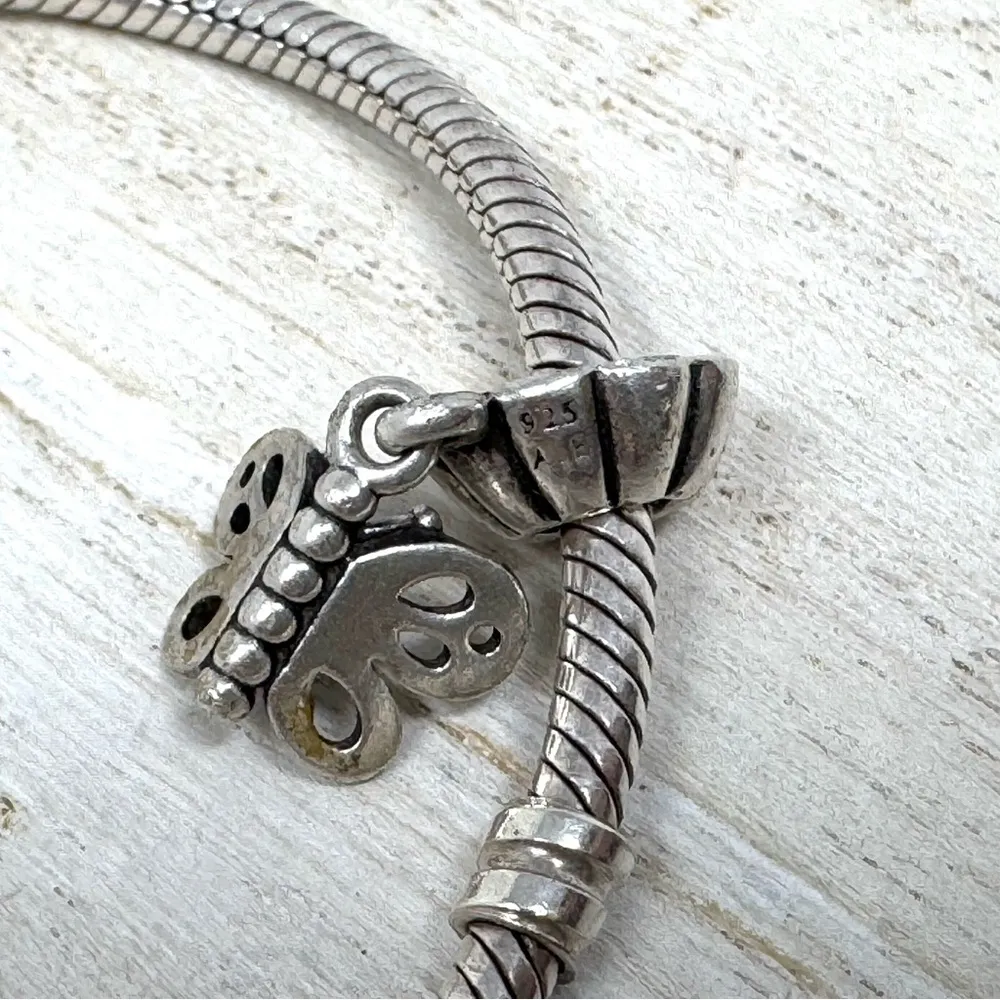 PANDORA 3 charm “whimsical” themed sterling silver bracelet - Image 9