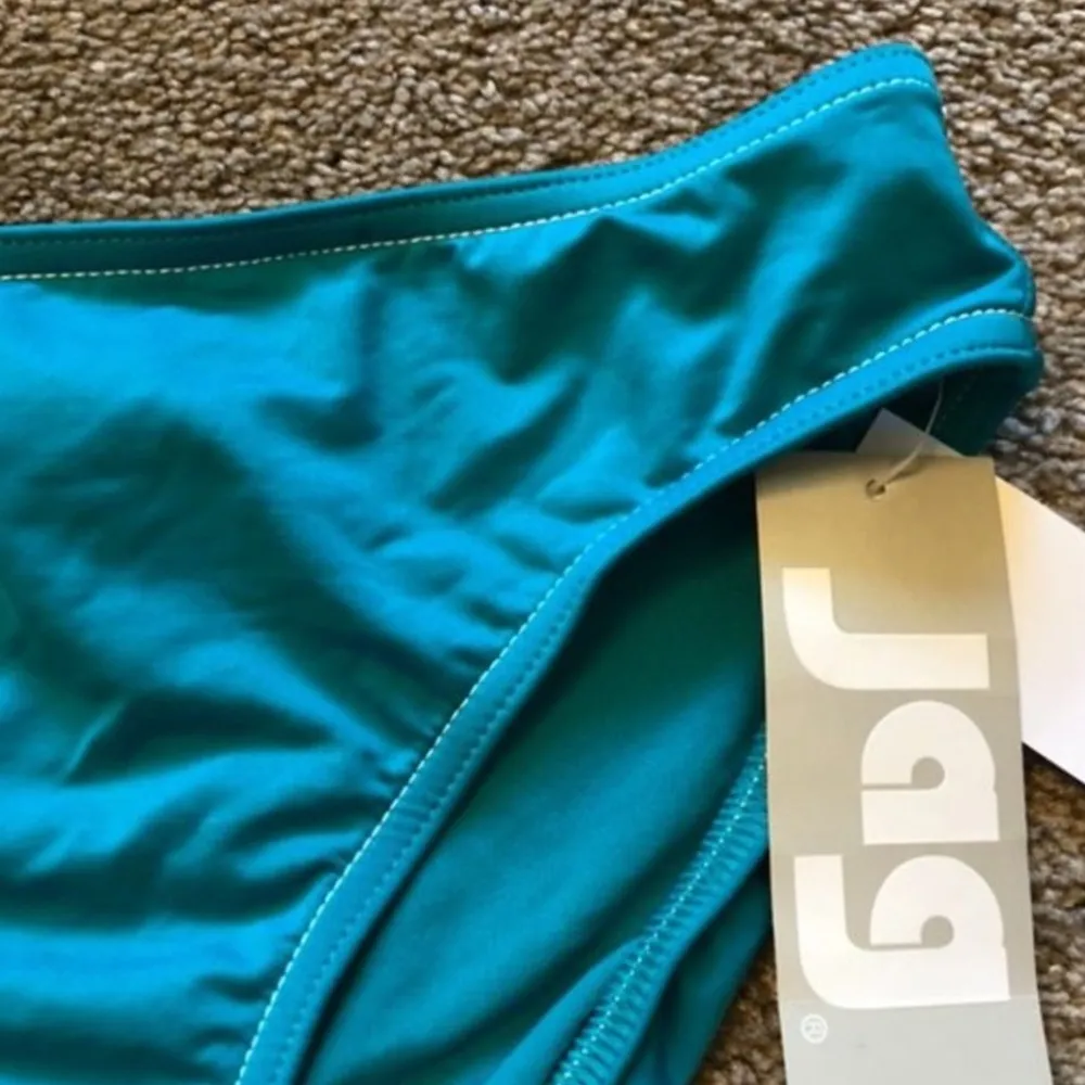 NEW NWT JAG JEANS Solid Teal Blue Bikini Swimsuit Swimwear Swim BOTTOM Small SM - Image 2