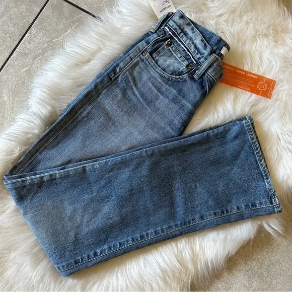 NWT Moussy Vintage Sahlen Straight Hight Rise Full Length Jeans Blue Size 27 - Image 1