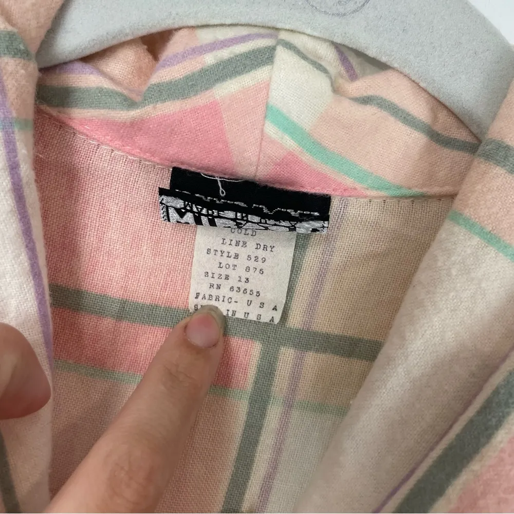 Vintage Plaid Jumpsuit Button Front Straight Leg Jumper Sz S/M - Image 15