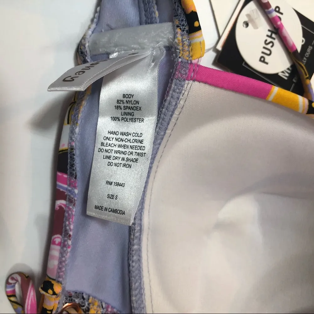 Hula Honey LILAC Paisley Bikini Swim Top - Image 7