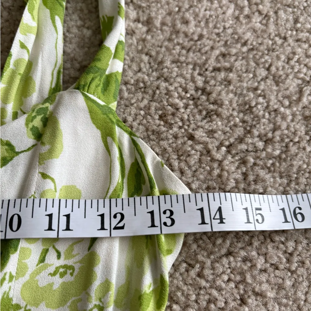 Reformation Hester Green Floral Top cami summer viscose rayon boho blouse size 0 - Image 12