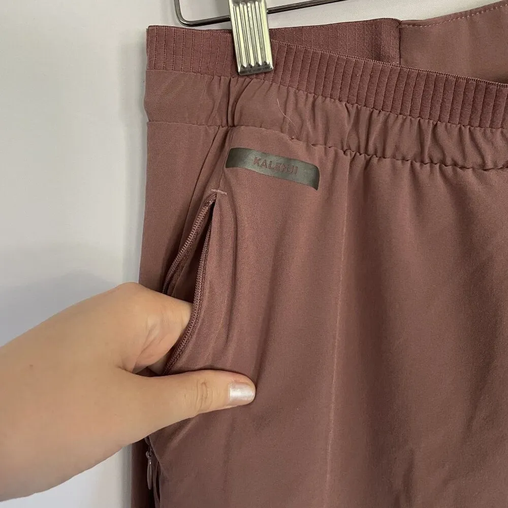 Kalenji waist 15 inches across women's brown purple tracksuit pants casual Size M - Image 2