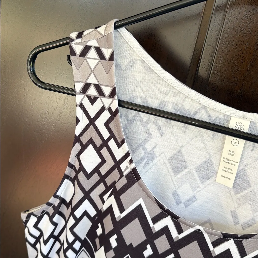 NWT Aventura Langley Dress Black Grey White Size XS - Image 4