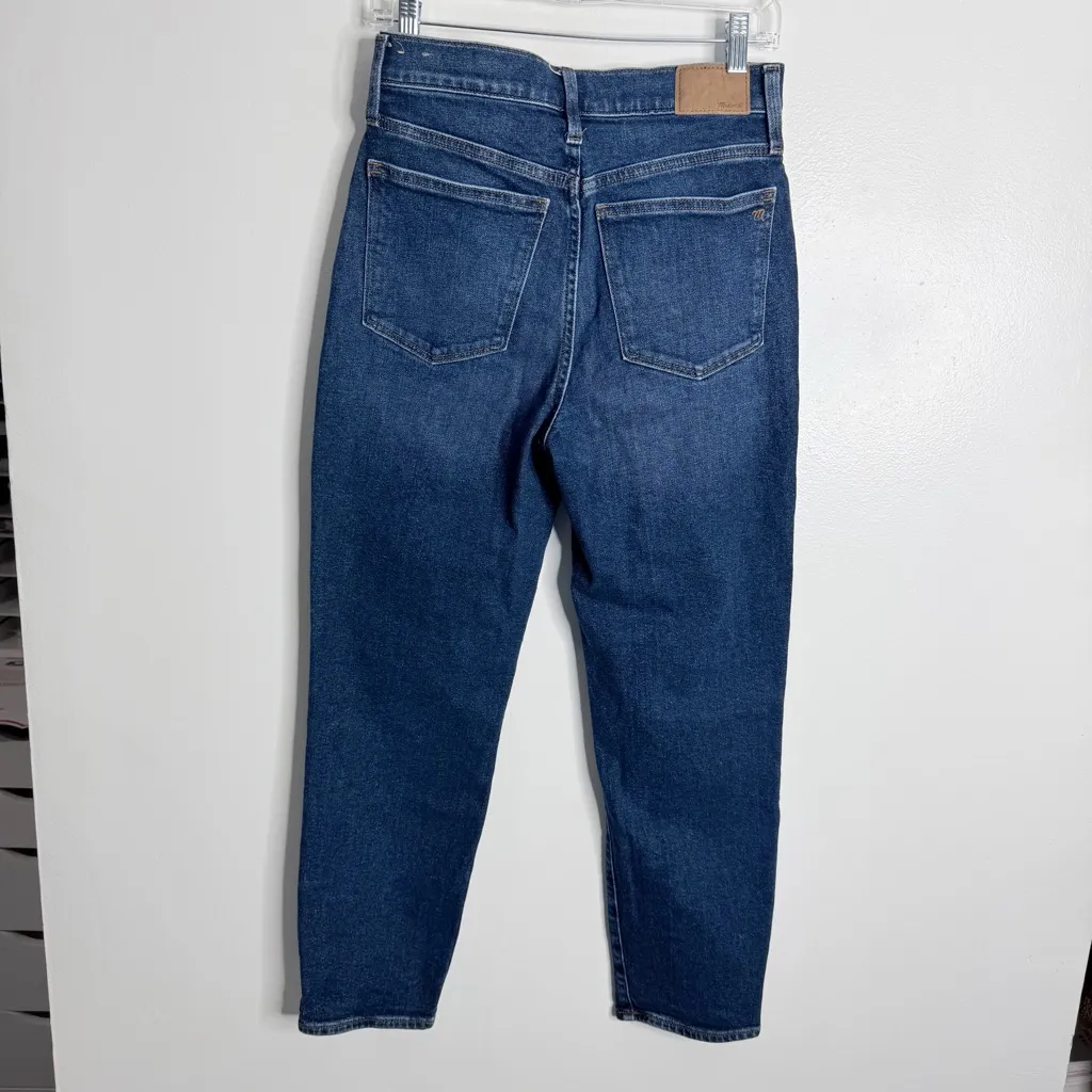 Madewell The Momjean Hoover Wash NG362 Size 27 High Rise Tapered Rigid Stretch - Image 3