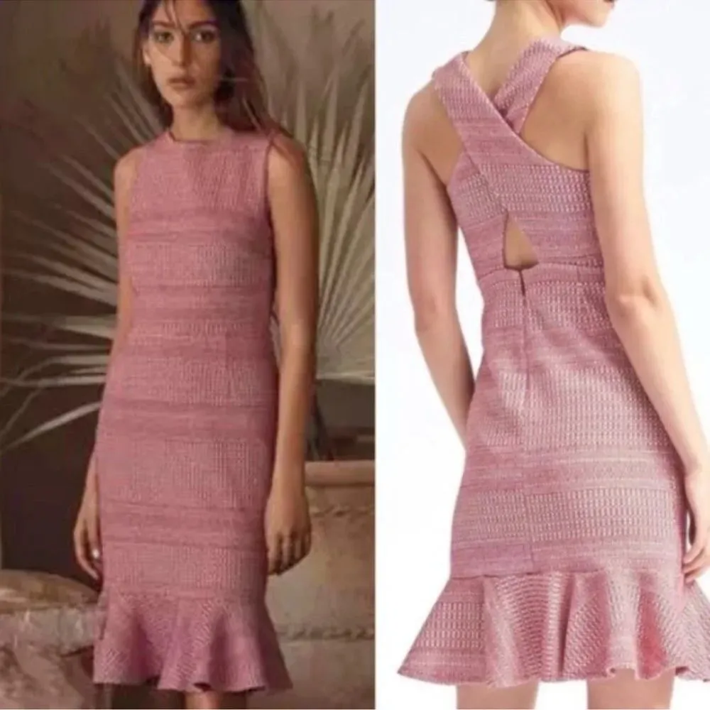 Banana Republic Jacquard Knit Mini Dress NEW Cross Back Size 6 - Image 3