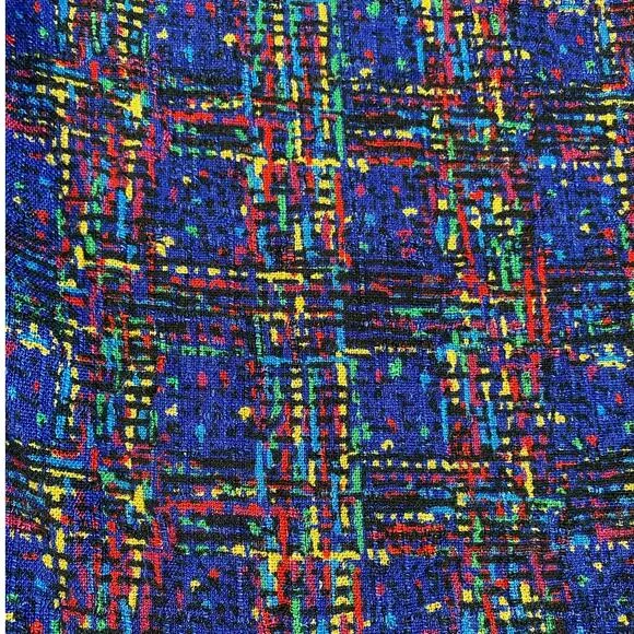 Requirements Vintage 90s Blue‎ Matrix Pattern Straight Pencil Skirt Multi - 16 - Image 3