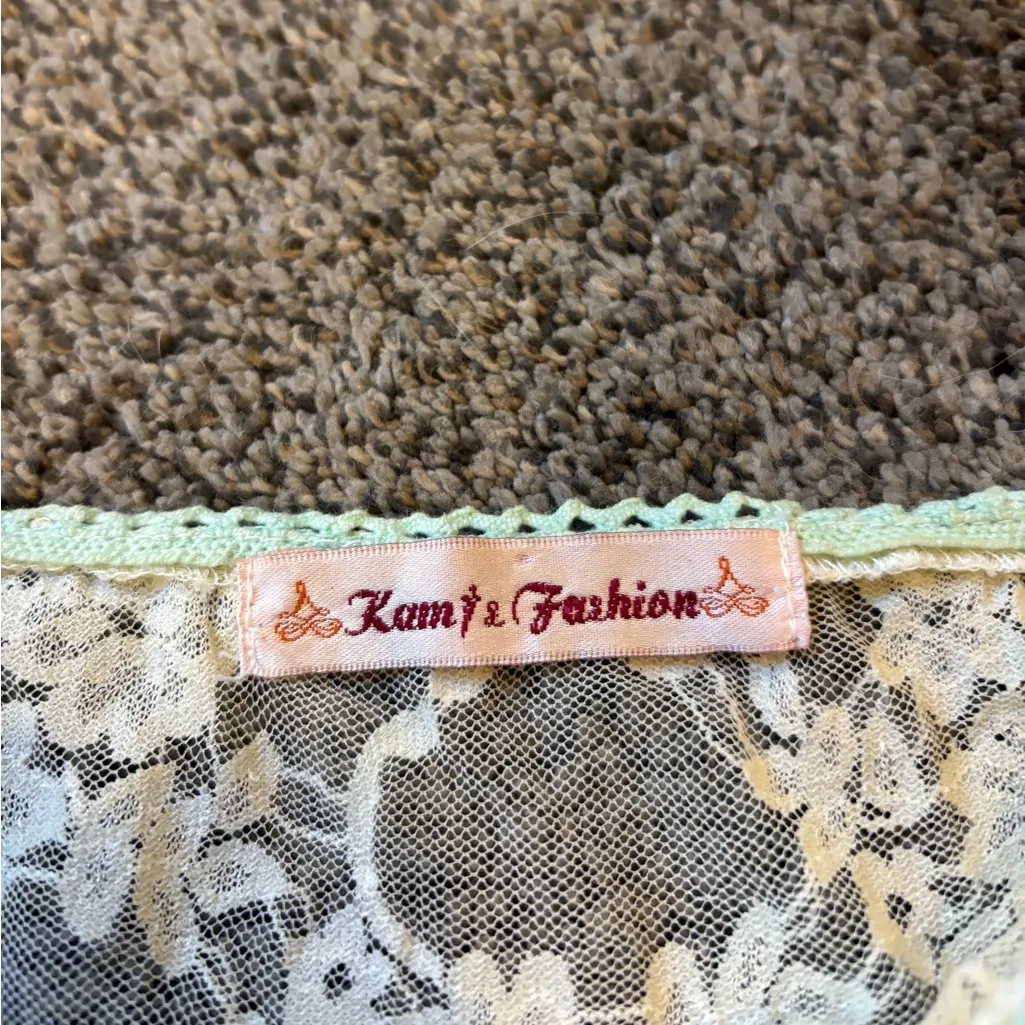 Vintage Lace Knit Slip Dress - Image 2