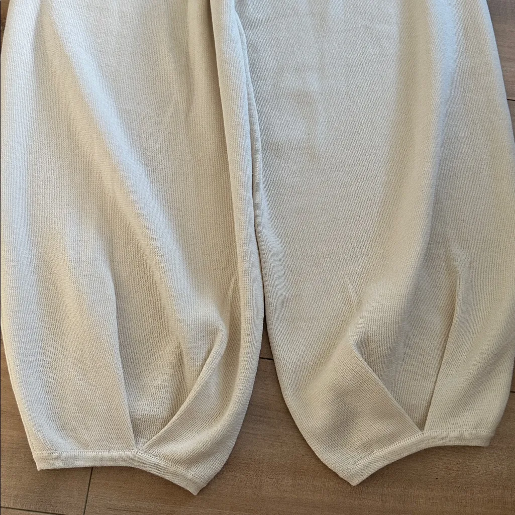 Free People Beach Freya Knit Pants Balloon Tapered Wide Leg Pant Linen Blend XS - Image 7