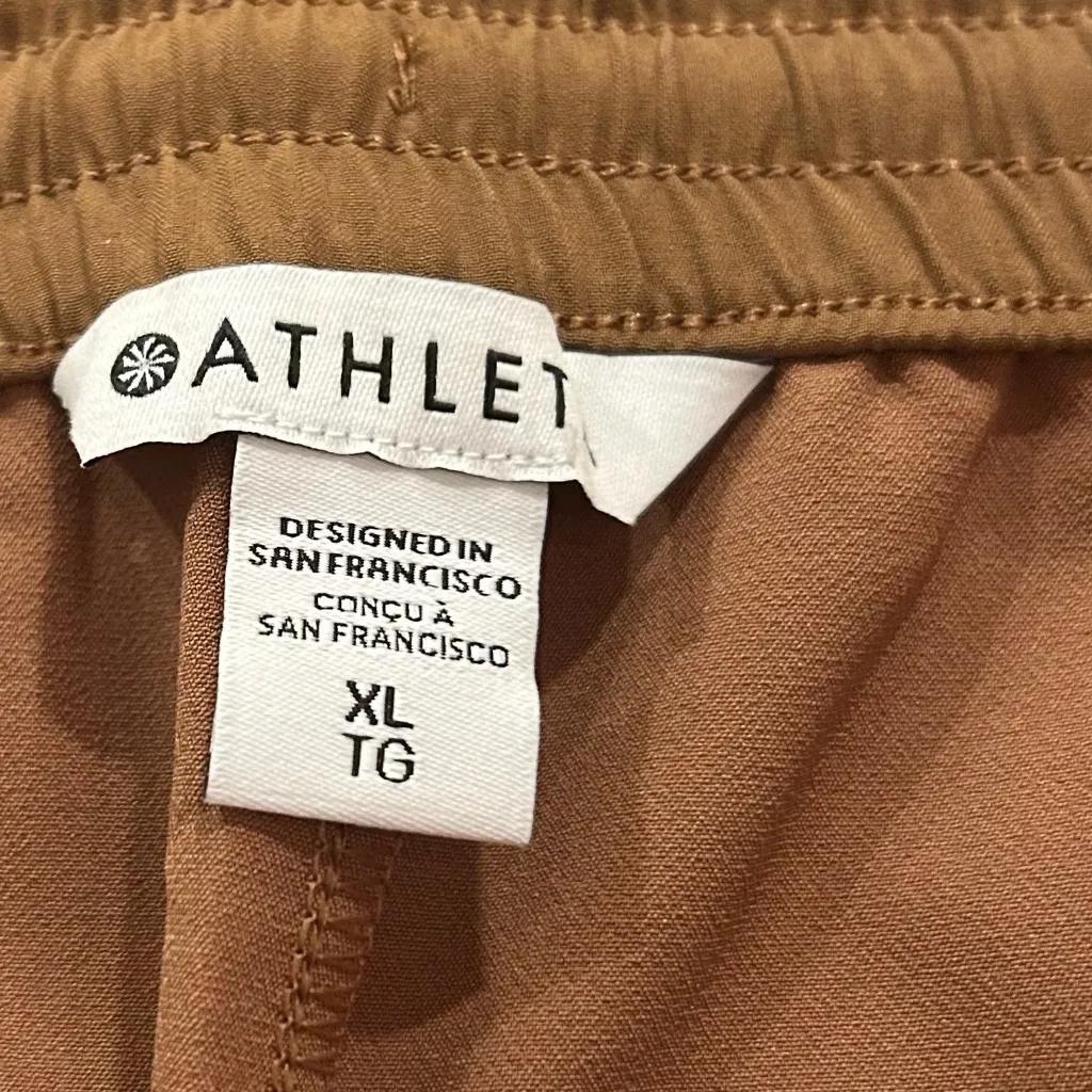 Athleta Tan Walnut Promenade High Rise Cargo Wide Leg Pants Size XL MSRP 139.00 - Image 11