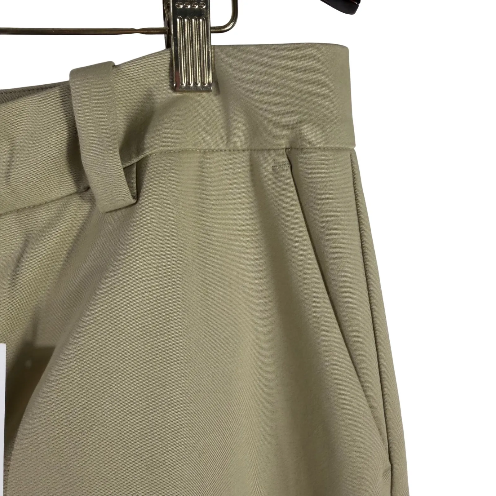 Vince Women's Cropped Cargo Pants 14 NWT Khaki Green Cotton Stretch Utility - Image 11