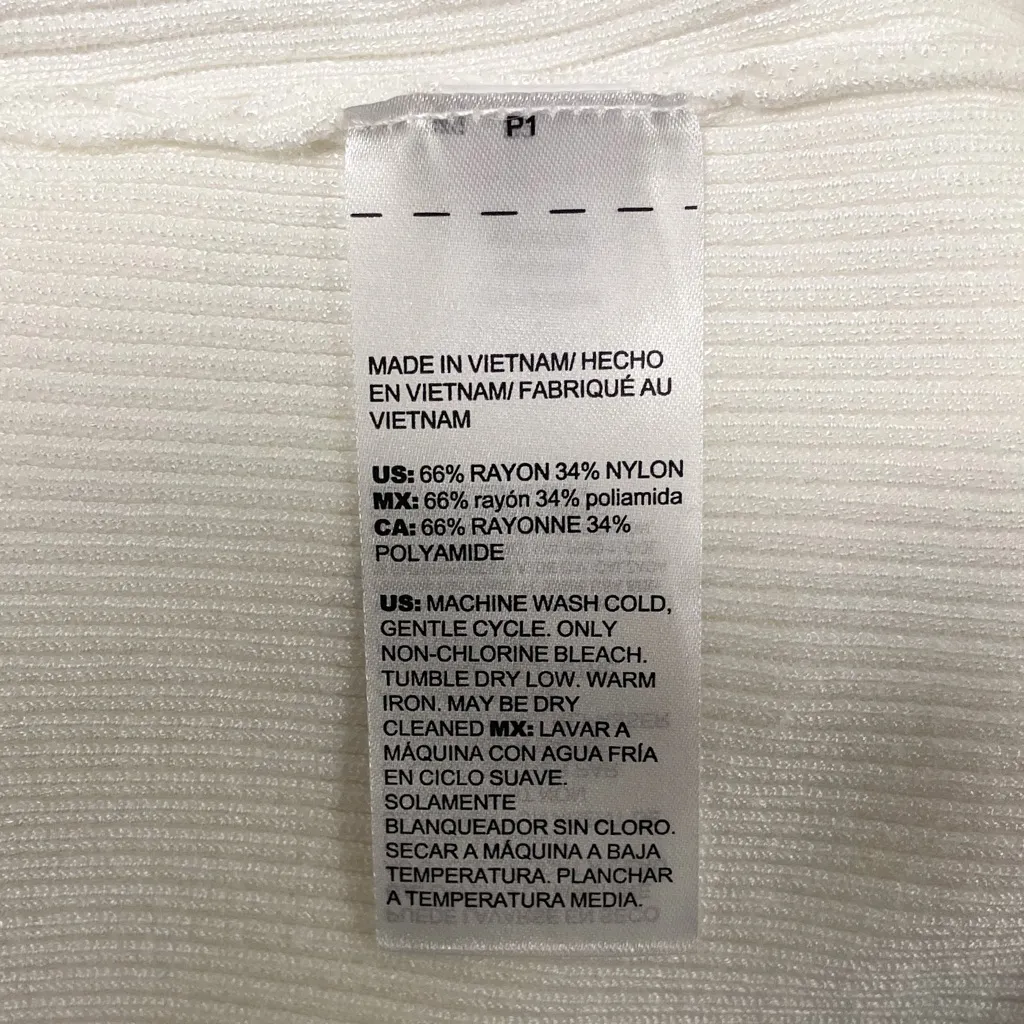 Chicos Ecru Off White Ribbed Sleeveless Scoop Neck Sweater Top NWT 3 XL Stretch - Image 8