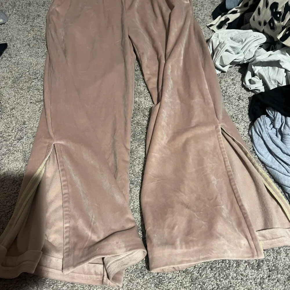 Cupcakes and Cashmere small pull on suede velvet feel pants Pink - Image 5