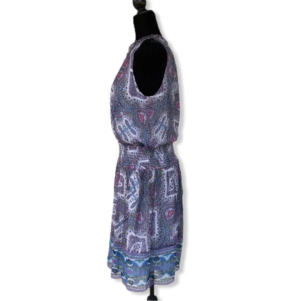 Shoshanna Jodhana Border Print Aditi Silk Metallic Thread Dress NWT size 10 - Image 6