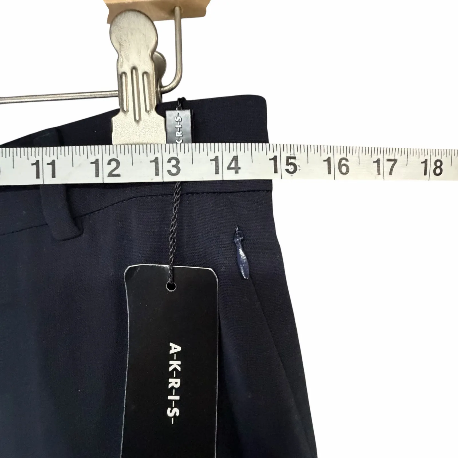 Akris Flore Navy Wool Stretch Tailored Trousers Womens 6 Quiet Luxury NWT $995 - Image 7