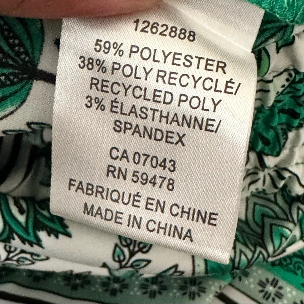 Rachel Zoe Green and White Floral Pants Size S - Image 8