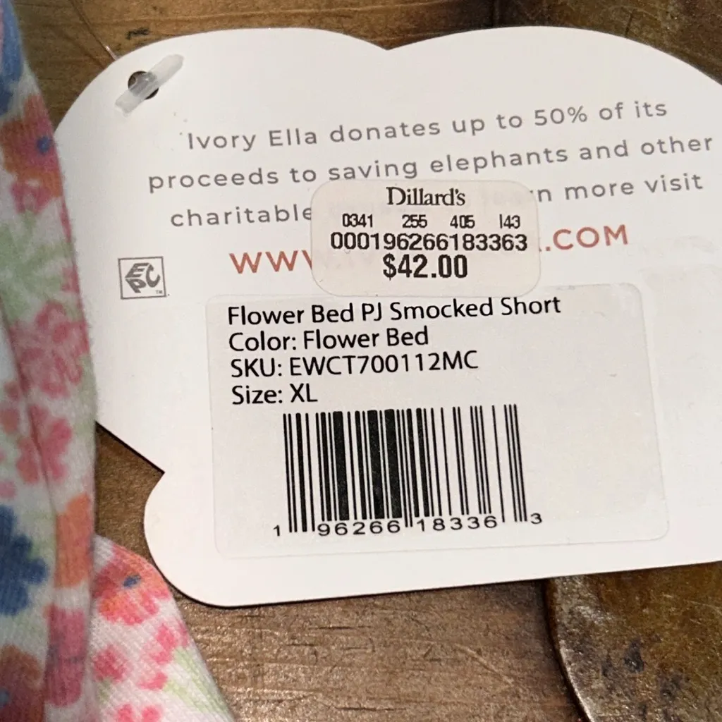 Ivory Ella  Multicolor Smocked Floral Shorts Size X-Large - Image 2