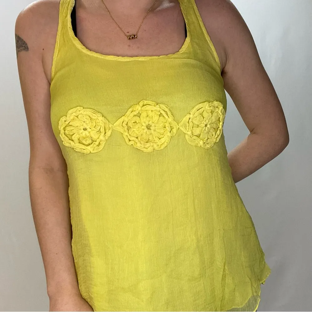 Early 2000’s Yellow Floral Tank - Image 2