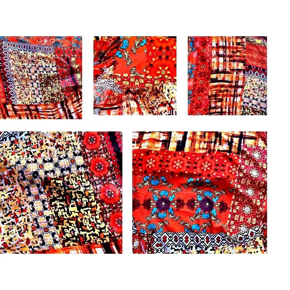 Ava & Grace Woman Asymmetrical Overlay Top 3X Floral Abstract Dolman Sl… - Image 9