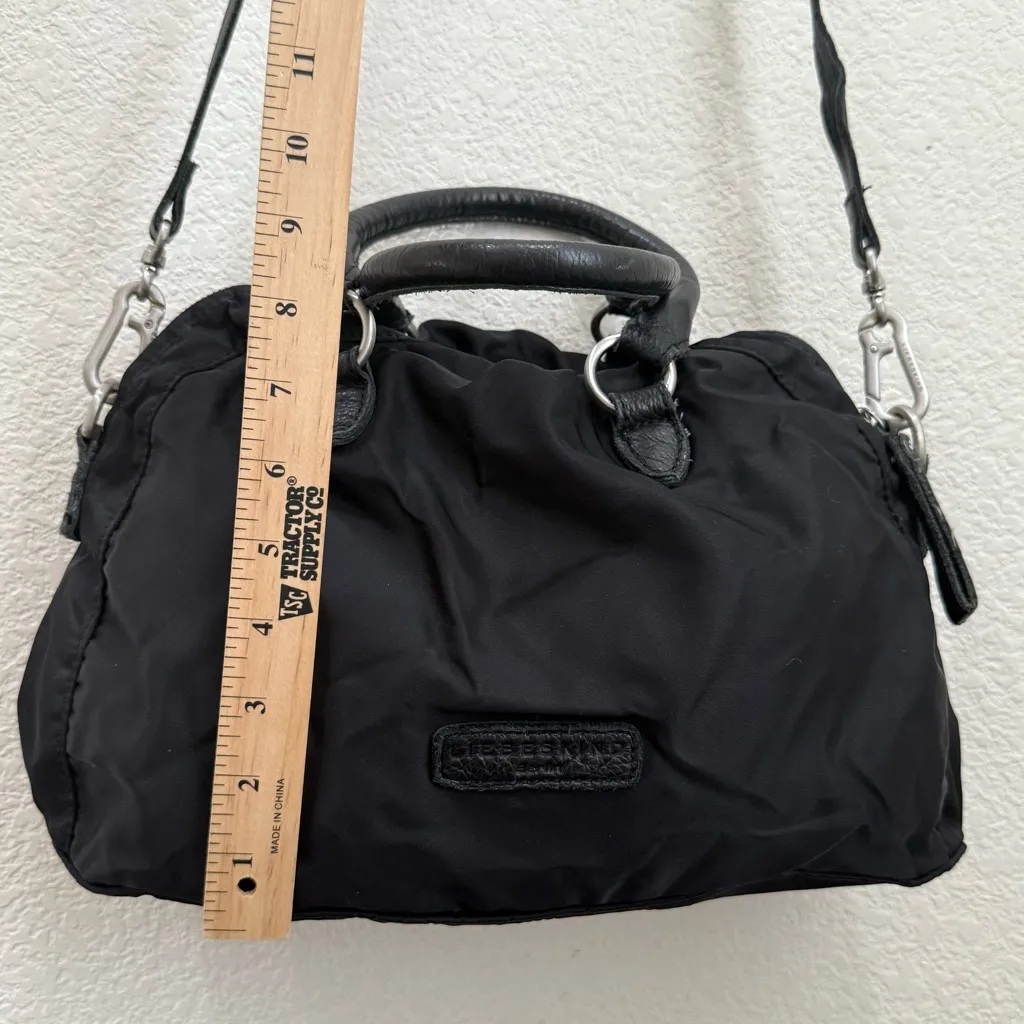 LIEBESKIND BERLIN Naomi Black Nylon & Leather Slouchy Crossbody Handbag - Image 11