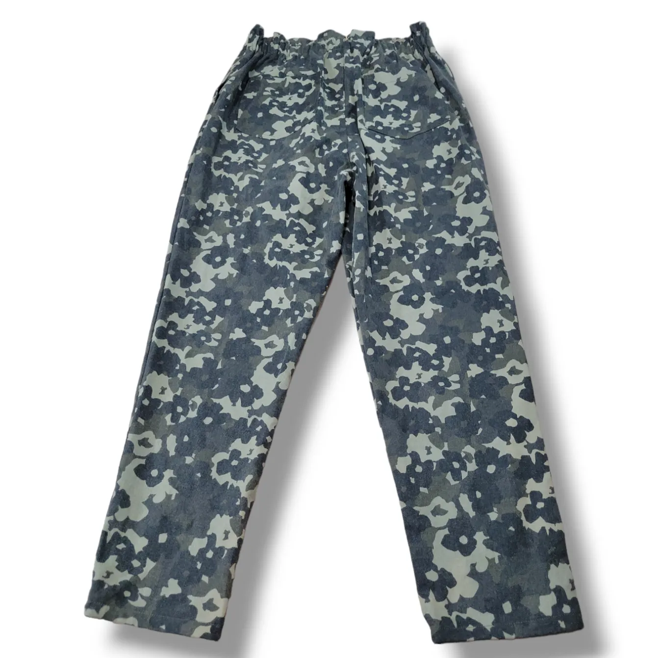 Pants Size XS W26"xL24" Straight Leg Crop Pants Pleated Floral Camouflage Camo - Image 3