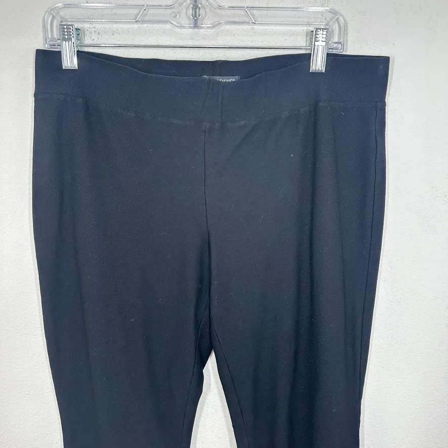 Eileen Fisher Women's Size Medium Lightweight Stretch Knit Black Pants Comfort - Image 3