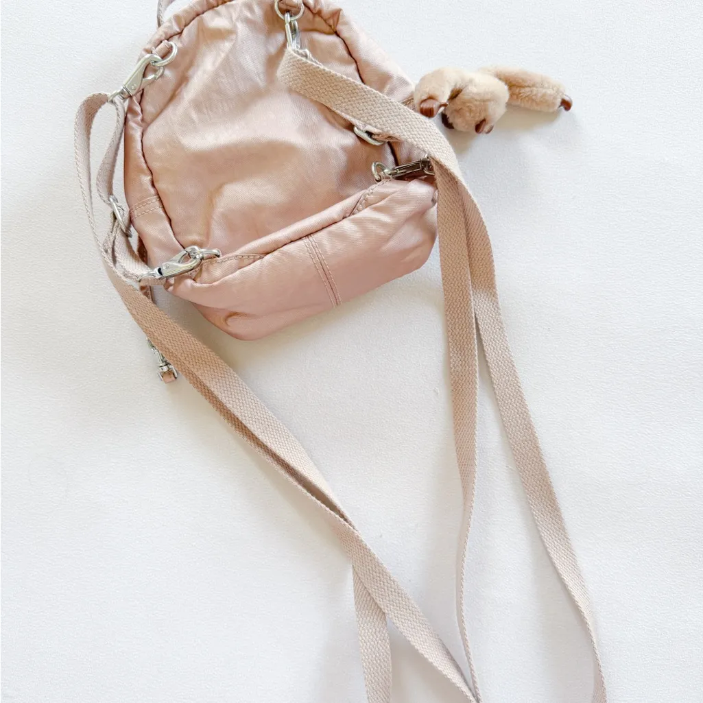 Kipling Metallic Pink Crossbody Bag - Image 3