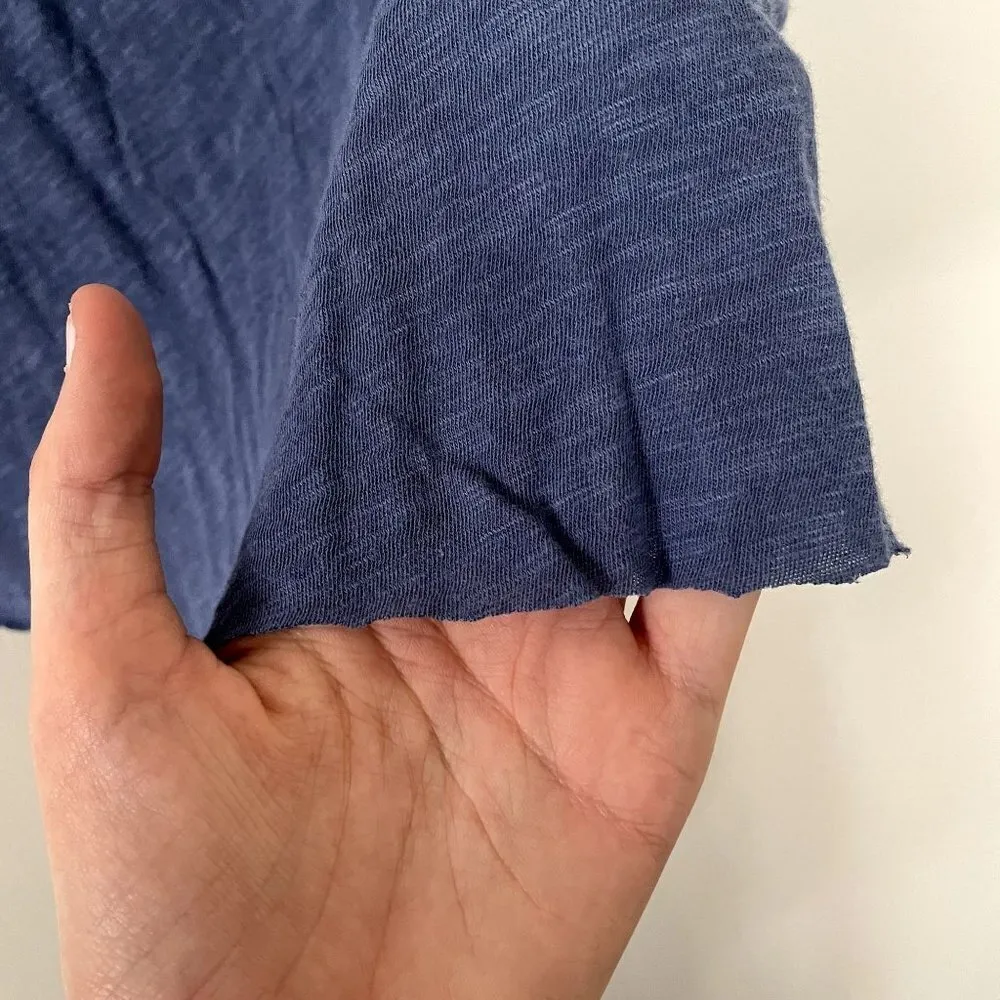 Lucky Brand lightweight blue summer top sheer sleeves comfortable cotton modal - Image 5