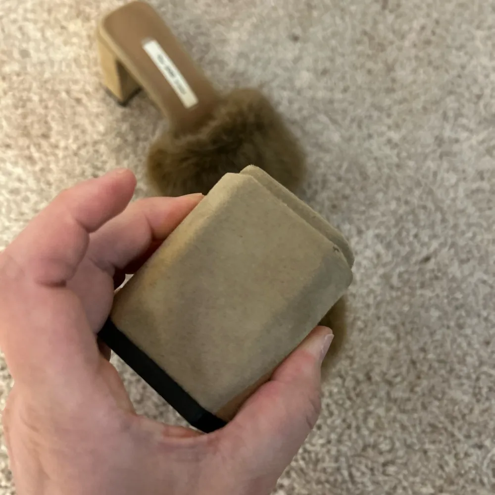 Elegant mink Fur mule. Size 7 Brown - Image 4