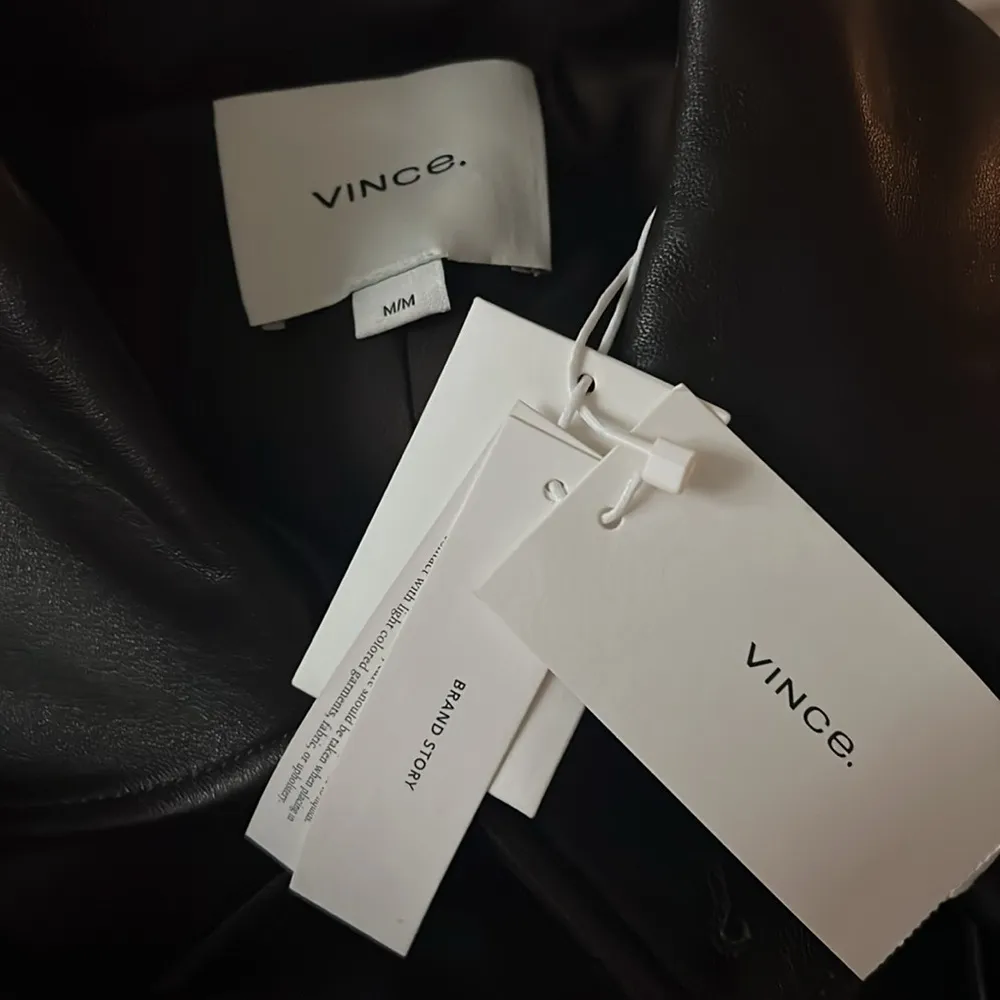 Vince 100% Lamb Leather Safari Jacket in Brown, Size M New w/Tag Retail $1495 - Image 15