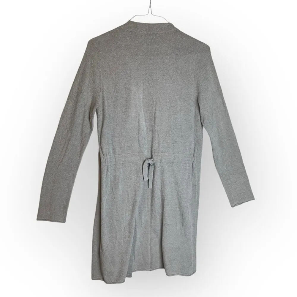 Barefoot Dreams women's medium cardigan duster gray long sweater cozy chic knit - Image 2