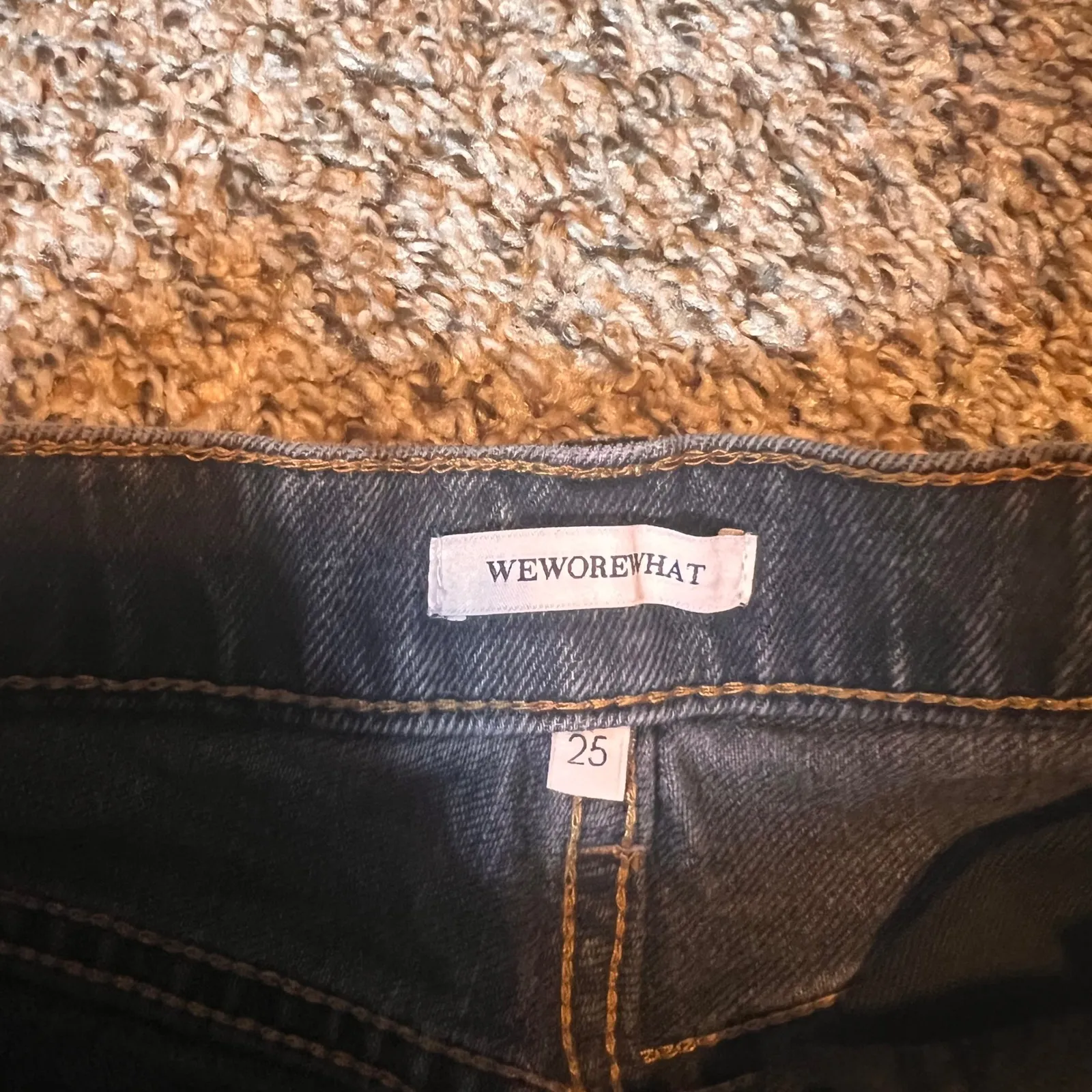 WEWOREWHAT High Rise Black Wash Denim‎ Jeans Size 25 - Image 2
